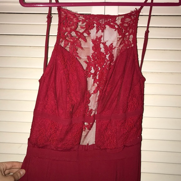 Lulus bright red prom dress! - Picture 4 of 8
